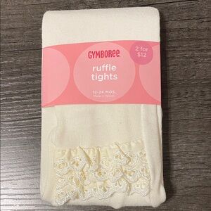 Gymboree Ivory Lace Ruffle Tights 12-24 months